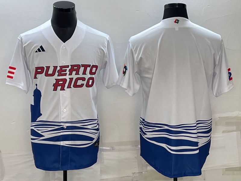 Men 2023 World Cub Blank White MLB Jersey1